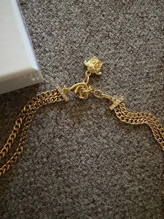 Versace Gold-Tone Medusa Chain Necklace with Greek Key Links - Picture 4 of 11